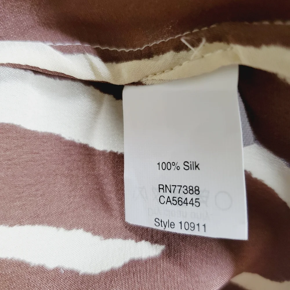 J. Crew Zebra Print Silk Top Women Size 0